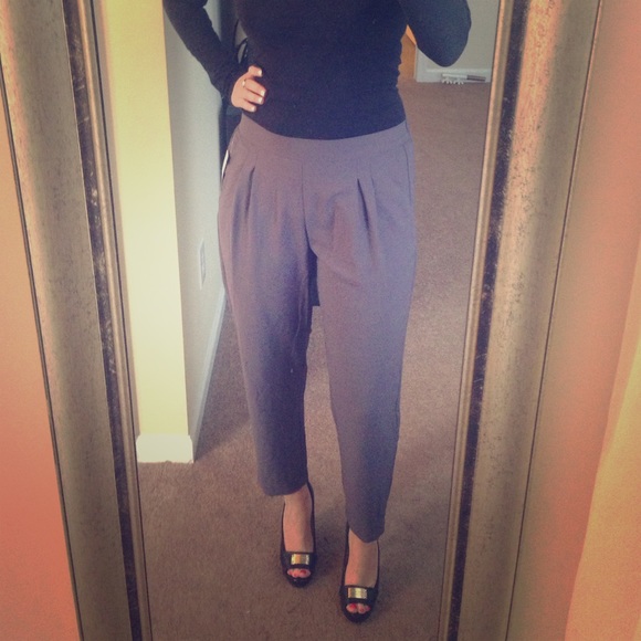 Gray trousers