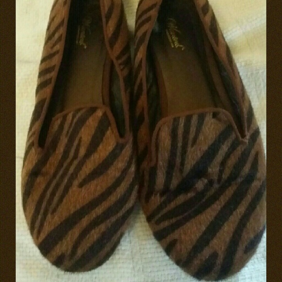 Tiger Print faux loafers