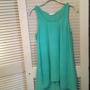 Turquoise high low dress