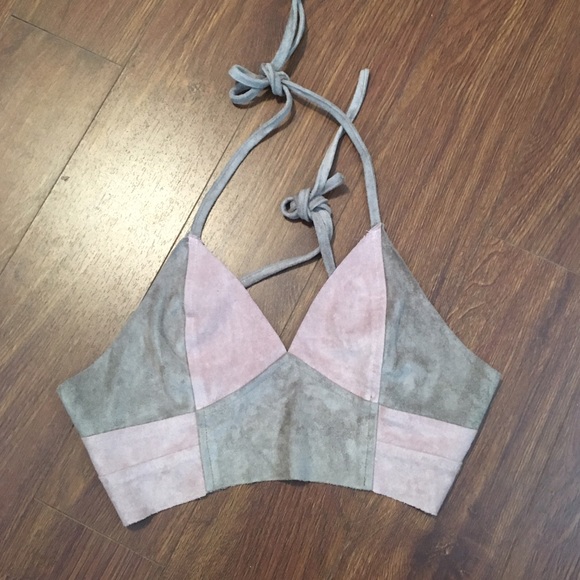 ▫️SALE▫️SUEDE HALTER TOP - Picture 4 of 5