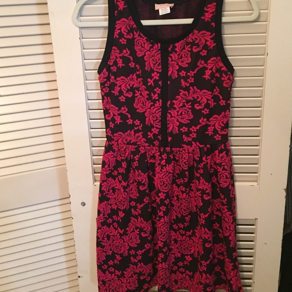 Black and pink dress