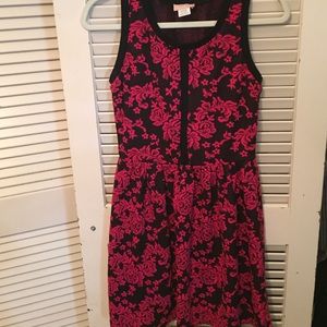 Black and pink dress