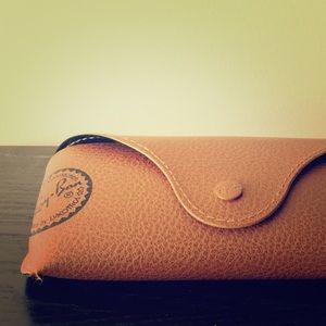 Ray-Ban Dark Brown Leather Sunglasses Case