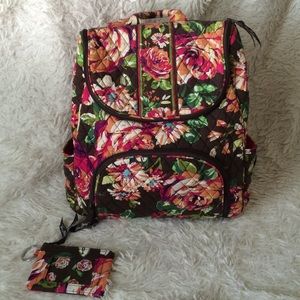 Vera Bradley Doublezip in English Rose NWOT