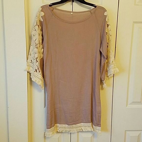 Lacey and fringy dress