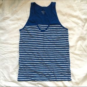 FINAL SALE blue white stripe J Crew vintage tank
