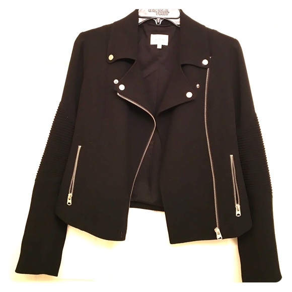 Aritzia Wifred Black Moto Jacket