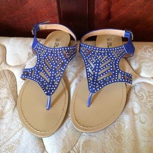 Blue💙Rhinestone Sandals