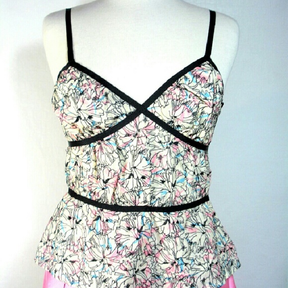 sold! TOCCA camisole top silk floral embroidery - Picture 2 of 4