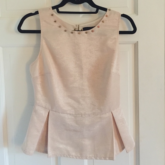 Sugar Lips studded peplum top
