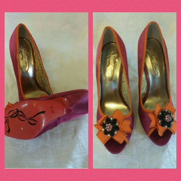 Gorgeous pink jeweled pumps