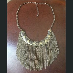 Bronze Fringe Necklace