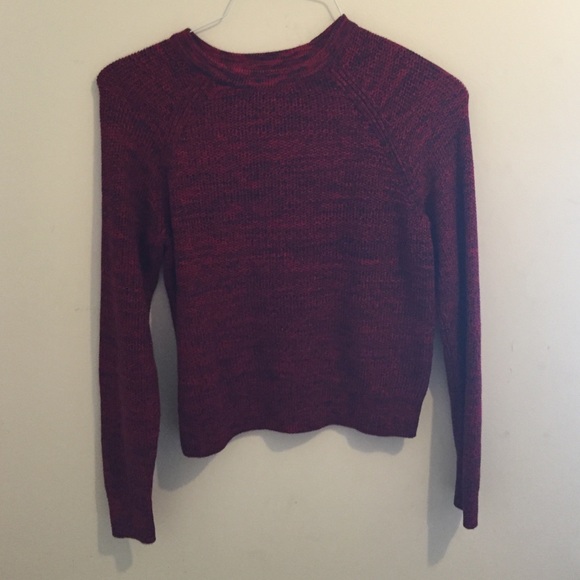 Red with hint of blue sweater