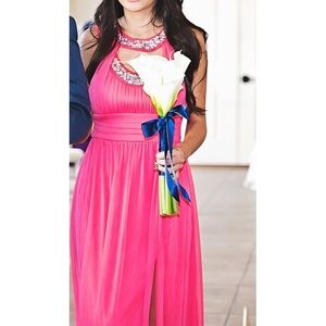 Long formal coral dress
