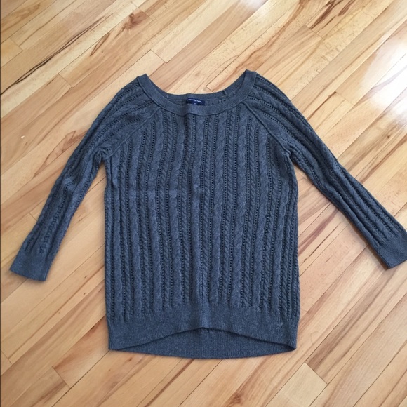 Grey knit sweater