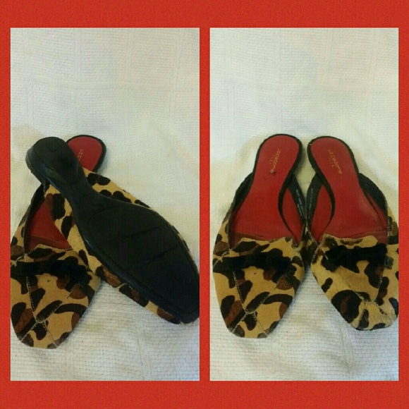 Liz Claiborne Leopard Mules