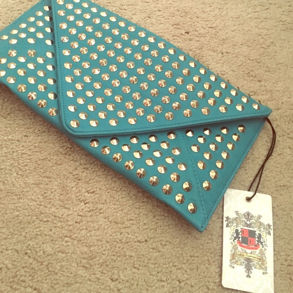 SALE❗️Turquoise Studded Envelope clutch