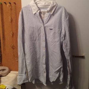 Blue and white Abercrombie button up