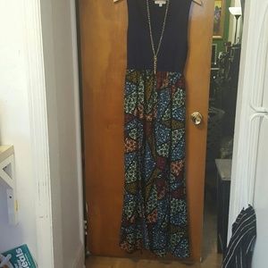 Navy maxi dress