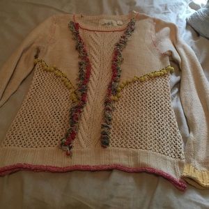Cream Feative Anthro Angel of the North Sweater