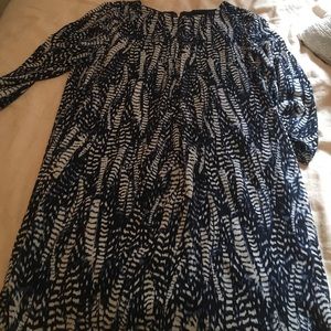 Feather Print Chiffon H&M dress