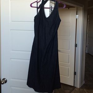 Ann Taylor Denim Halter Dress