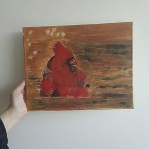 Bird acrylic painting