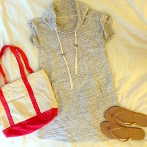 Grey cotton casual dress