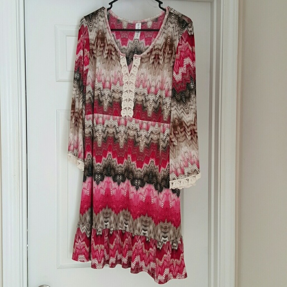 NWOT. Multi colored dress