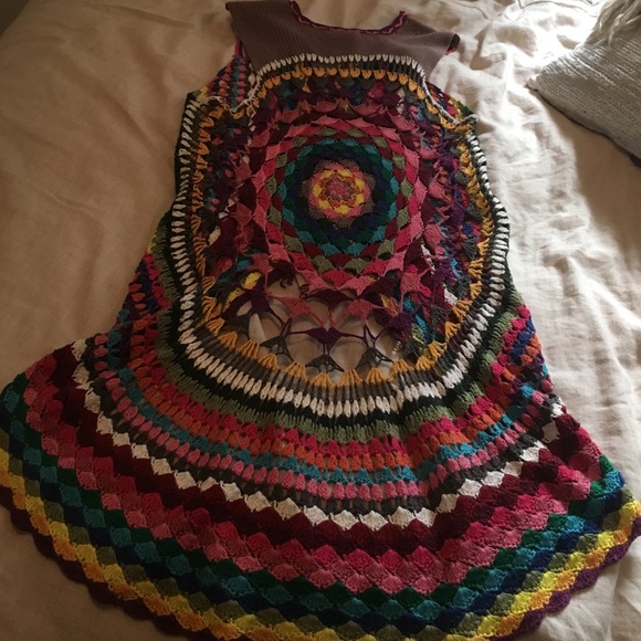 Double Zero Rainbow Crochet Vest