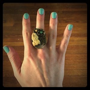 Jan Michaels Vintage Inspired Lily Pad Ring