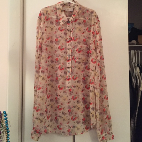 Loft button up blouse