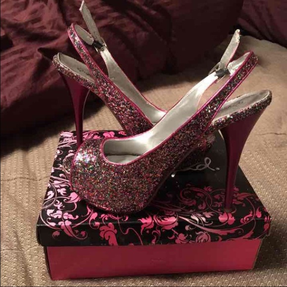Pink Glitter Heels