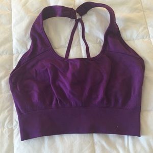 Calia by Carrie Underwood. Purple Sports bra.