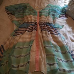 Pastel Anthropologie Meadow Rue Georgette Dress