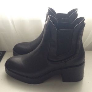 Black Chunky Ankle Boots
