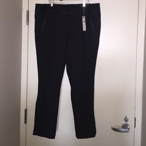 Loft Julie fit textured black pencil pants
