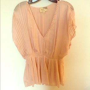 Elizabeth and James batwing silk peasant blouse