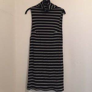 Reformation Striped Mock-Neck mini dress
