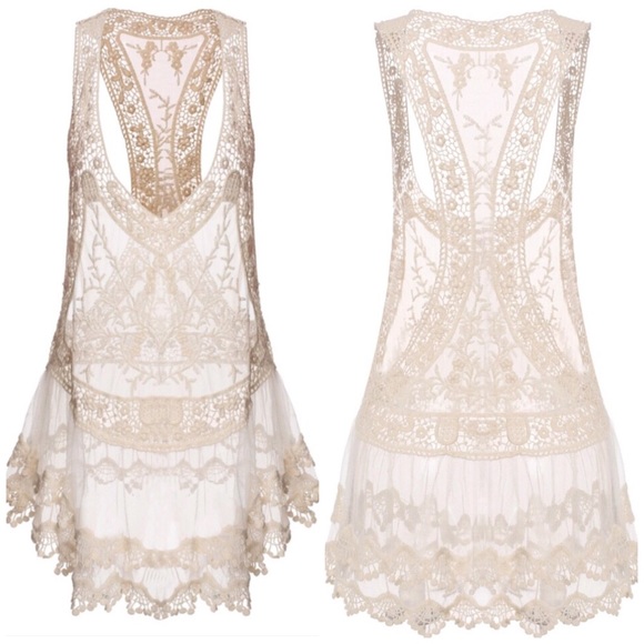 🆑LAST ONE!! Sheer Crochet Cover Up - Picture 2 of 4
