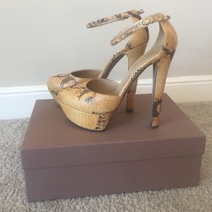 Sergio Rossi Python platform heels size 37.5