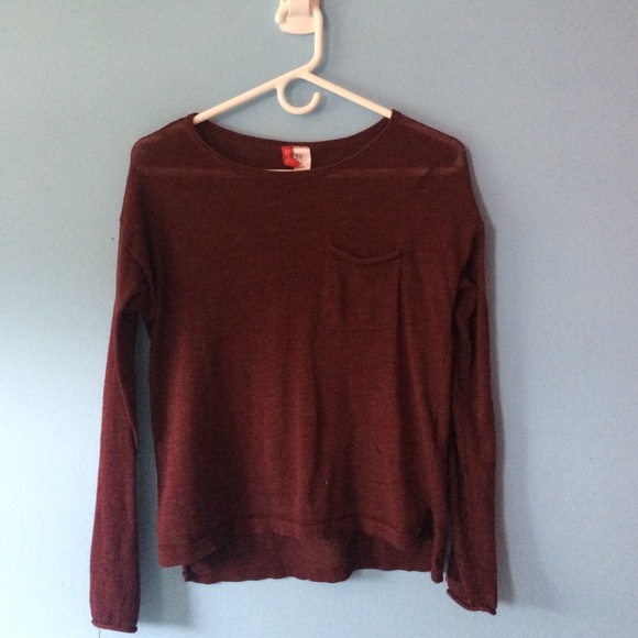 Burgundy knit sweater