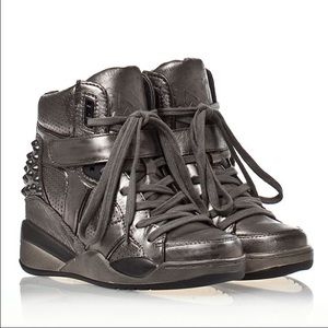 ASH FREAK Wedge Sneaker Piombo Leather