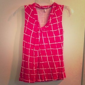 Banana Republic Red & White Knot Shirt