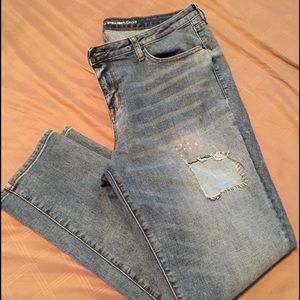 Patchwork Boyfriend Jeans