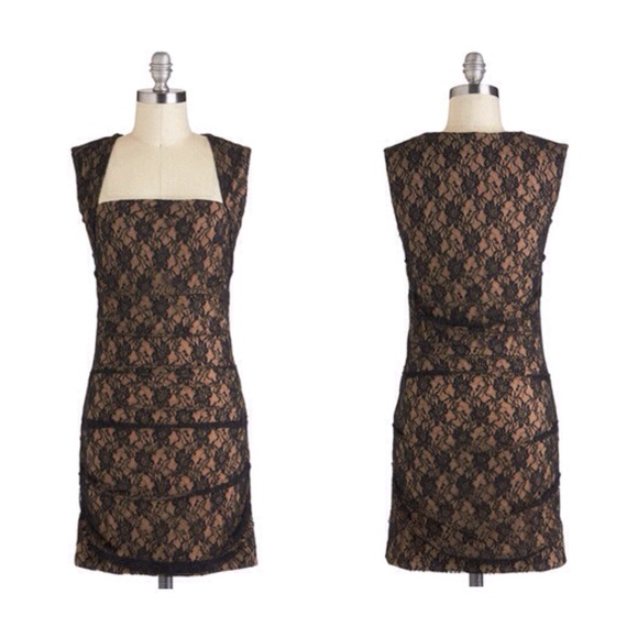 Clingy Black Lace Cocktail Dress - Modcloth