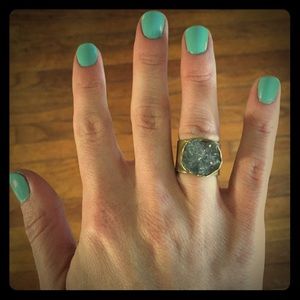 Roost Gray Druzy Ring