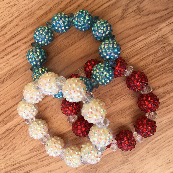 Red, white & blue bracelets