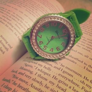 Crystal Embellished Silicone Watch