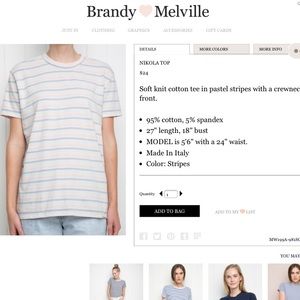 ISO brandy melville nikola top
